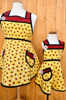 
              Lady Bug Apron with Red Trim -Childrens
            