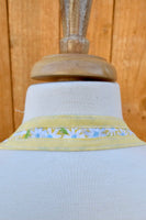 
              Ruched Yellow and Blue Daisy Aprons - Children's sizes
            